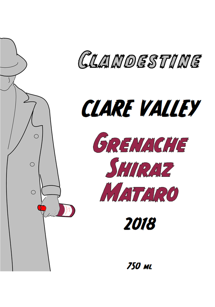 CLANDESTINE Clare Valley Grenache Shiraz Mataro