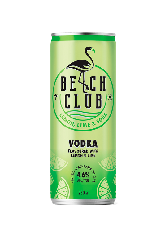 Beach Club Vodka Lemon And Lime 250ml Can