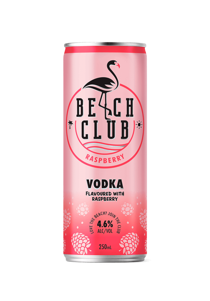 Beach Club Vodka Raspberry 250ml Can